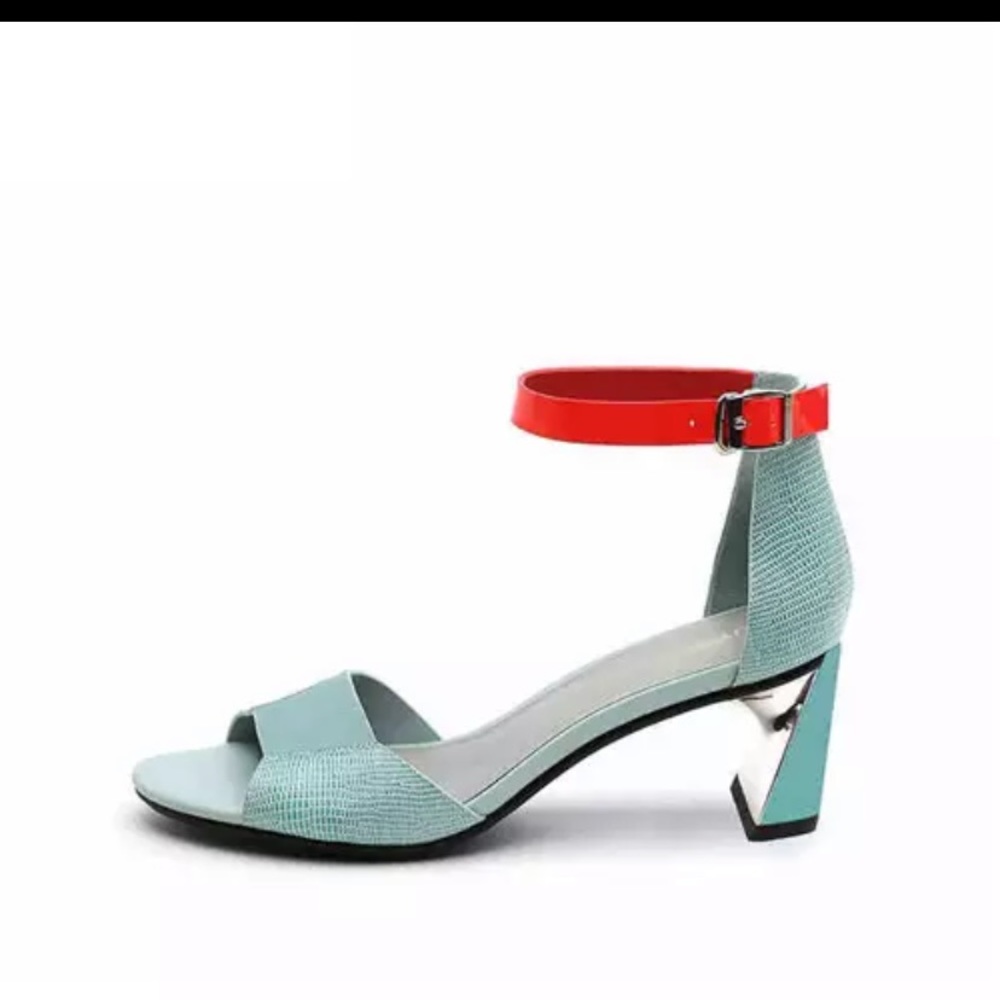 Blue and red heels size 9.5